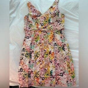 Jessica Simpson floral patchwork dress. Size 8.